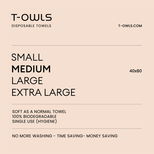 Wegwerphanddoek medium 40x80cm - 50 stuks -Wit