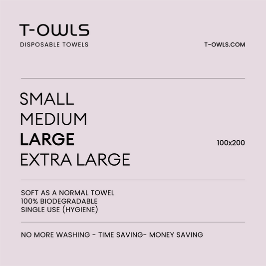 Wegwerphanddoek groot - 100x200cm - 15 stuks - Wit