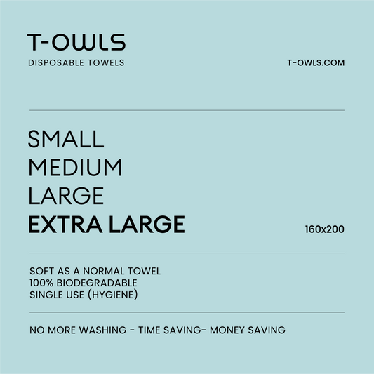 Wegwerphanddoek XL- Wrapping - 160x200cm - 10 stuks - Wit